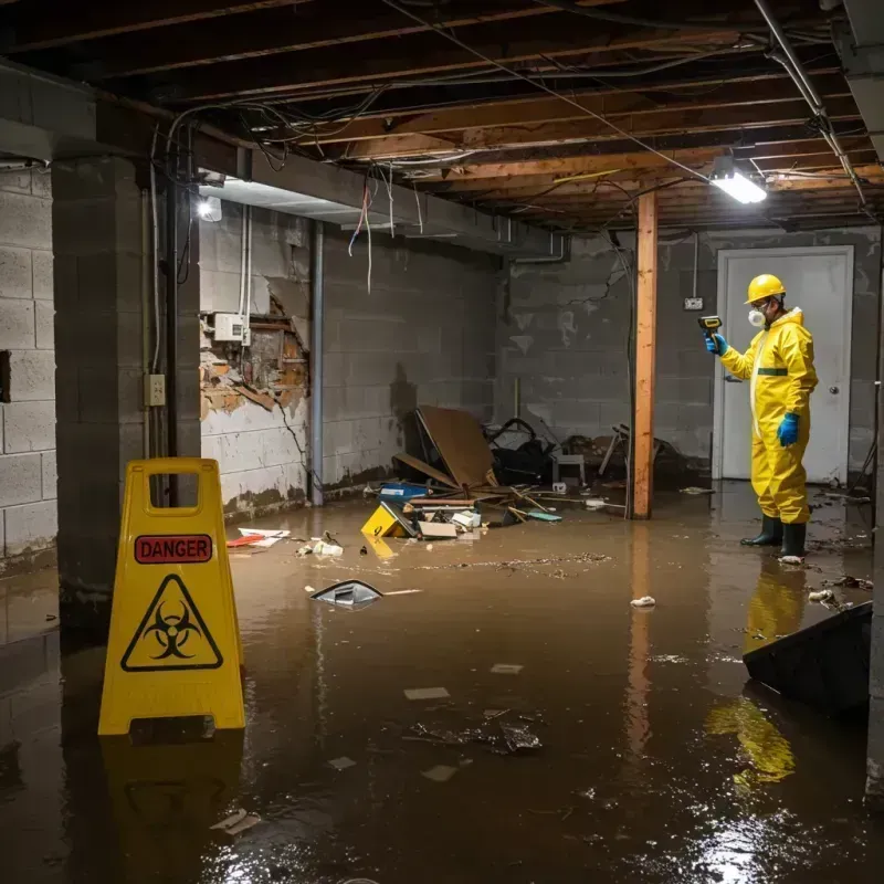 Flooded Basement Electrical Hazard in Gowanda, NY Property